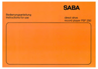 Saba PSP-250 - Owners Manual